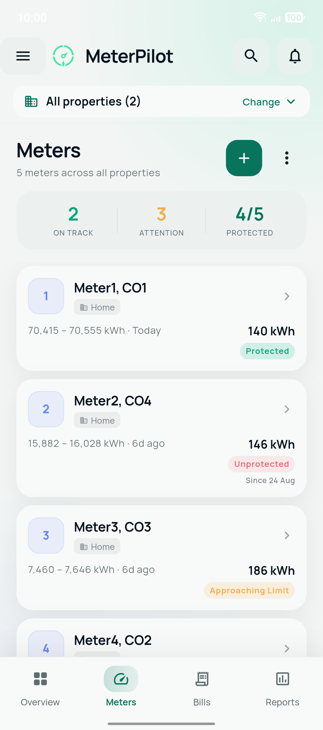 All-properties meter portfolio in MeterPilot